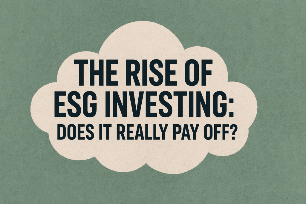 The Rise of ESG Investing: Does It Really Pay Off?