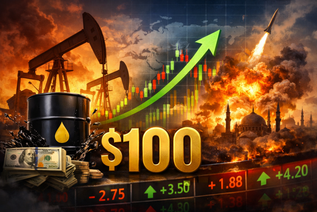 Oil Surges Toward $100 as Middle East Tensions Shake Global Markets